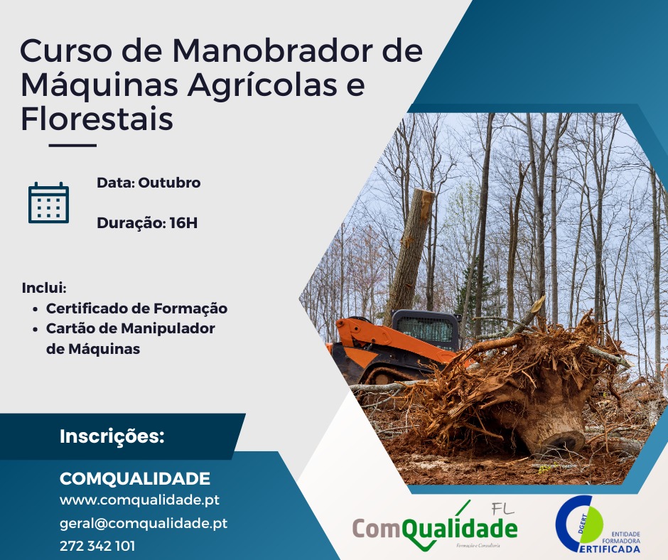 Curso de Manobrador de Máquinas Agrícolas e Florestais