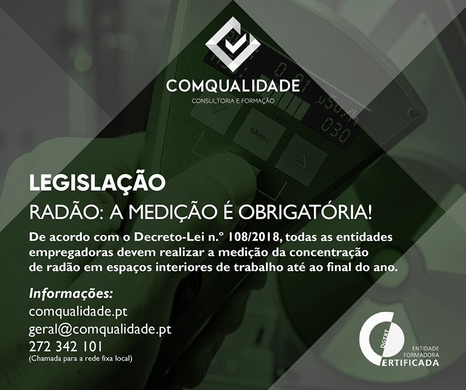 Medição de radão no local de trabalho: uma obrigação legal